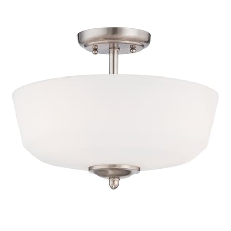 Designers Fountain 14.5in Darcy 2-Light Brushed Nickel Ceiling Light Semi-Flush Mount 15006-SF-35